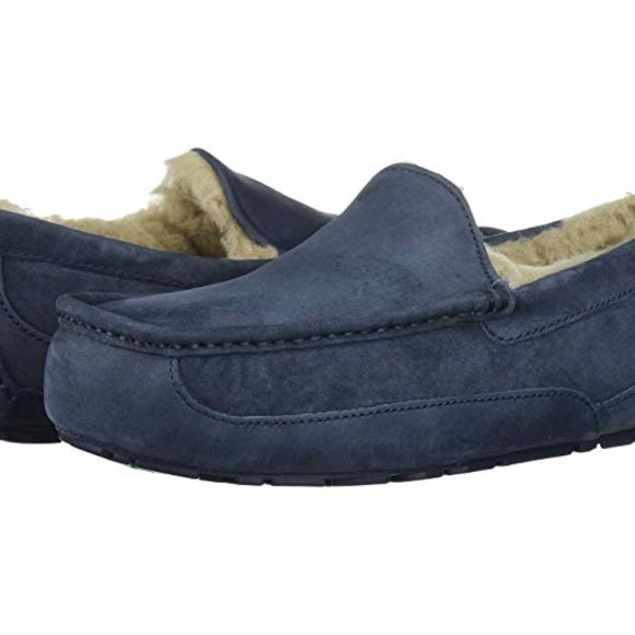 ugg navy ascot slippers